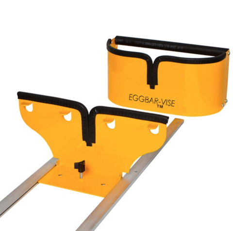 Double-Wide Eggbar Vise for Skis and Snowboards With Aluminum Tracks